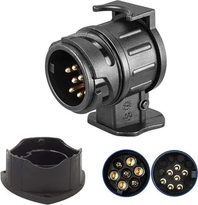 Image de Adaptateur 13 broches vers 7 broches pour remorque, noir, voiture