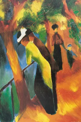 Produktbild von August Macke Kunstdruck Bild - Sonniger Weg, 1913 (120 x 80 cm)
