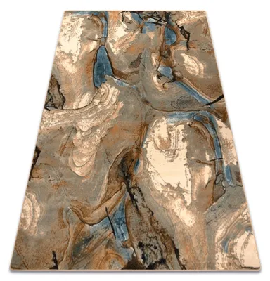 Imagen del producto de Alfombra de lana OMEGA Jaspis Abstracción azul claro beige 200x300 cm