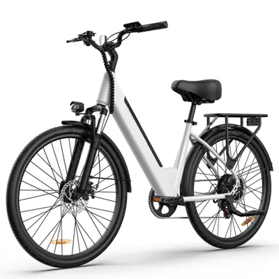 Produktbild von Elektrofahrrad URLIFE E26 -   250W Motor 36V 13Ah Batterie 26 Zoll Reifen Scheibenbremse - Weiß