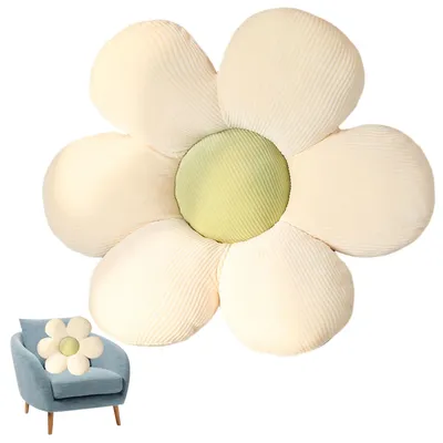 Blumen-Bodenkissen, Gänseblümchen, Plüsch, Sitzkissen, 40 cm