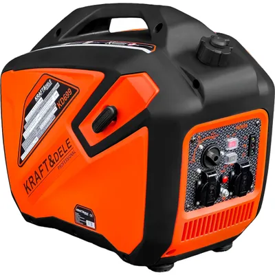 Immagine prodotto di KRAFT&DELE | Generatore a inverter portatile super silenzioso, 3500 W, ideale per viaggi, garage e roulotte, con porte USB e prese da 230 V