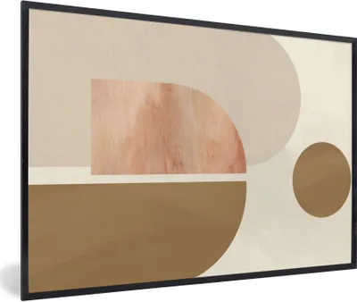 Produktbild von MuchoWow® Gerahmtes Poster Rosa - Design - Abstrakt 90x60 cm - Poster mit Schwarzem Bilderrahmen Wandposter Rahmen Foto Bilder - Fotorahmen - Foto-Plakat