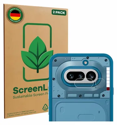 Produktbild von 2x ScreenLeaf Schutzfolie für Nothing Phone (4a) (NUR Kameraschutz) nachhaltiger Displayschutz Display Schutz Folie Klar Transparent