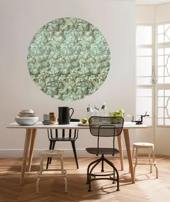 Produktbild von Komar Vlies Fototapete rund und selbstklebend "Greenery" - Größe: 125 x 125 cm (Breite x Höhe) - 1 Stück