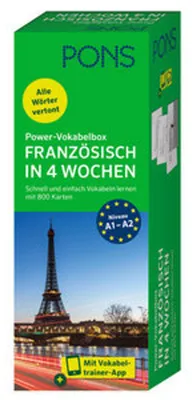 Immagine prodotto di PONS Power-Vokabelbox Französisch in 4 Wochen