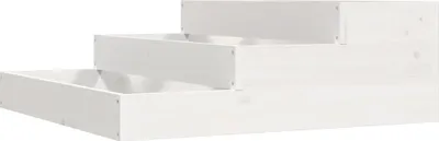 Produktbild von vidaXL Pflanzkübel Weiß 78x78x27 cm Massivholz Kiefer