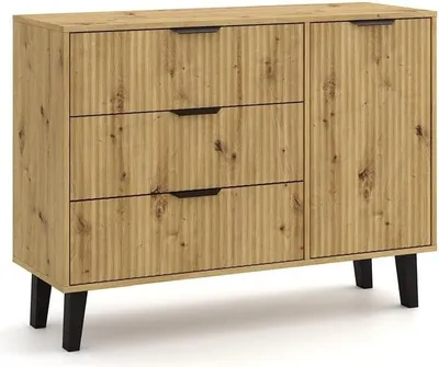 Obrázok produktu pre BDW, komoda so zásuvkami, spálňa, Scandi, 110×40×81,5 cm, dub Artisan