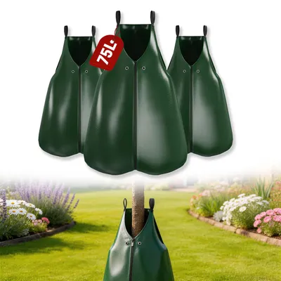 Produktbild von UISEBRT Grün 3er Set 75L Baumbewässerungssack aus robustem PVC zur automatischen Wurzelbewässerung