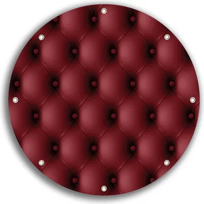 Produktbild von Wallario rundes Outdoor-Poster für Garten oder Balkon, Motiv Rote Ledertür, 30 cm Durchmesser