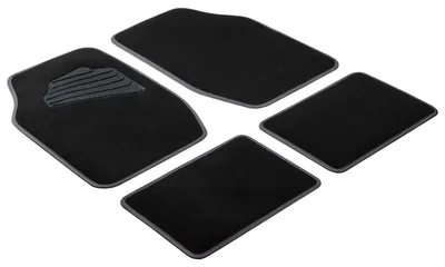 Produktbild von Walser Autoteppich Matrix 4-teilig universal schwarz/ Band grau, 29025