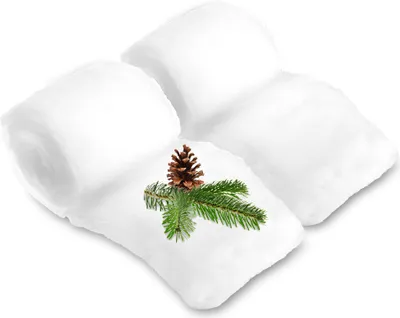 Produktbild von com-four® 2x Schneematte für die Weihnachtsdeko - Kunstschnee zum Dekorieren und Basteln - Schneewatte als Dekoschnee