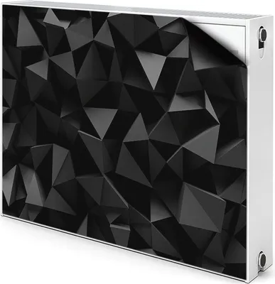 Produktbild von Magnet Heizkörper Heizkörper-Abdeckung Heizkörperabdeckung 110x60 cm  - Abstraktion, Schwarz