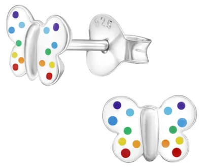 Produktbild von Kinder-Ohrstecker: 925 Silber Ohrringe „Schmetterling“