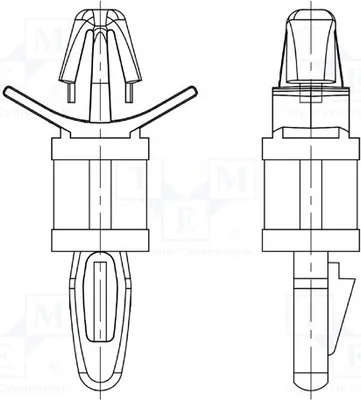Produktbild von 10x t Klickbefestigung 8G813V40356 Kuntoff-Montagestifte L: 25,4mm