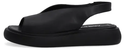 Produktbild von VENEZIA Damen Sandalen Riemensandalen Sommerschuhe - Schwarze Ledersandalen mit hohem Absatz aus Echtes Leder Schwarz Größe 39
