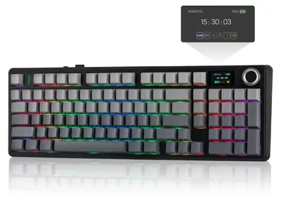 Imagen del producto de Teclado mecánico inalámbrico con pantalla inteligente e iluminación RGB