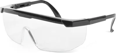 Produktbild von Professionelle Schutzbrille für Brillenträger mit UV-Schutz – Klare Schutzbrille mit kratzfesten Gläsern – Entspricht EN166, EN170 und EN172 – Verstellbare Bügel – Schutz vor Staub und leichten Partikeln – Verkaufseinheit: 1 Stück [10384TR]