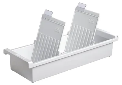 Image de Bac à fiches A6 haut pour 1300 fiches gris 128x320x65mm polystyrène