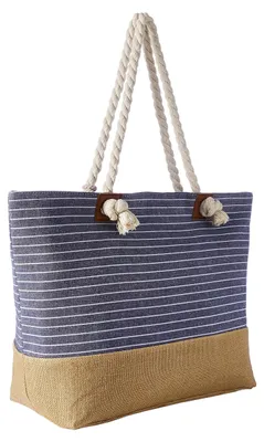 Immagine prodotto di DonDon: grande borsa da spiaggia shopper con cerniera