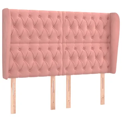Produktbild von vidaXL Kopfteil mit Ohren Rosa 163x23x118/128 cm Samt