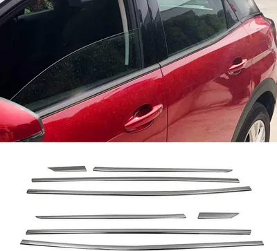 Zdjęcie produktu dla Listwy okienne do Peugeot 3008 2016-2025 stal nierdzewna ciemna 8szt