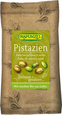 Zdjęcie produktu dla Rapunzel 207150, Orzechy pistacjowe, 175 g, 615 kcal, 20,8 g, 51,6 g