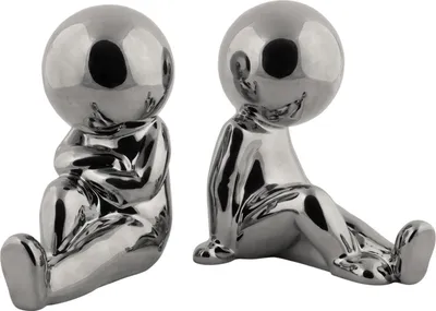 Produktbild von Present Time - Ornament Joey - Silber - 17.3x10.9x17.2cm