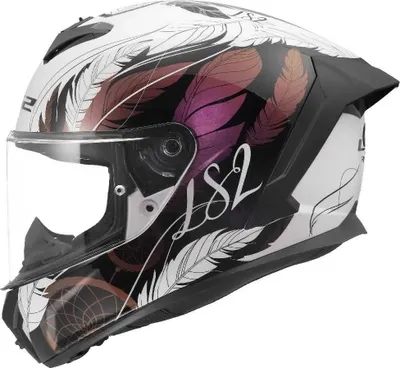 Image de Casque intégral LS2 FF820 Rapid III Boho Blanc Noir Rose XS