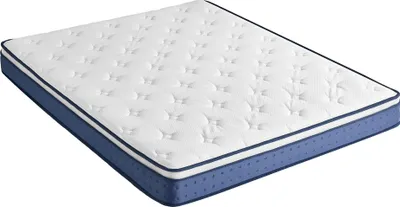 Produktbild von VASAGLE Federkernmatratze 160 x 200 x 20 cm, Gel-Memory-Schaum, mittelfest, 7-Zonen, Schlafzimmer, atmungsaktiv, blau