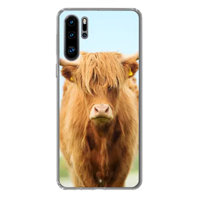 Produktbild von MuchoWow® Handyhülle Schutzhülle Hülle für Huawei P30 Pro Schottischer Highlander - Haare - Gras Silikon Softcase Handy Hülle - Schutzdeckel