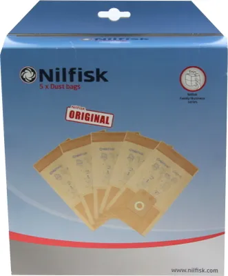 Produktbild von Nilfisk Staubsaugerbeutel 10L, 5 Stück, für Family Staubsauger, 82222900