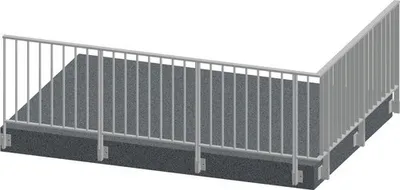 Produktbild von Pertura Geländerset Triton L-Form Aluminium taupe Seitenmontage 5,5 m