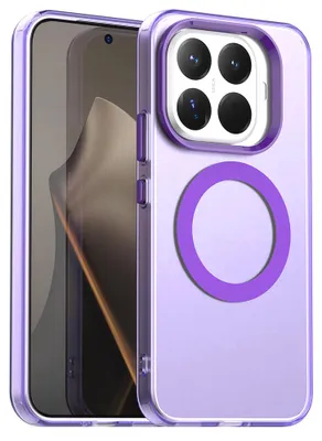 Produktbild von Magnetisch Hülle für Xiaomi 15T Pro, Schlank Durchscheinend Matt Stoßfest Handyhülle Lila
