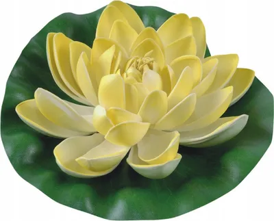 Immagine prodotto di Giglio d'acqua artificiale schiuma galleggiante fiori di loto grande giallo 19cm