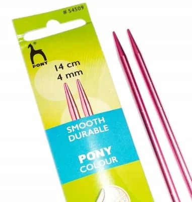 Obrázok produktu pre Pony 4 mm 14 cm ihly na pletenie na lanko