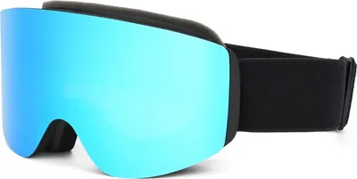 Produktbild von X2 Skibrille / Snowboardbrille mit magnetisch abnehmbarer Linse Ice Blue – UV400-Schutz, beschlagfreie Doppellinse und s Hartschalenetui