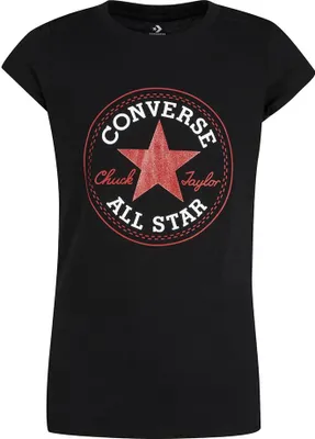 Produktbild von Converse Kids Timelechuck Patch Kurzarm-t-shirt Schwarz 6-7 Years Schwarz 6-7 Years