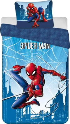 Produktbild von Spiderman Kuschelige Bettwäsche Baumwolle, 140x200 cm & 50x70 cm
