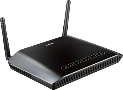 Produktbild von D-Link DSL-2750B/E, Wi-Fi 4 (802.11n), Ethernet/LAN, ADSL, Schwarz