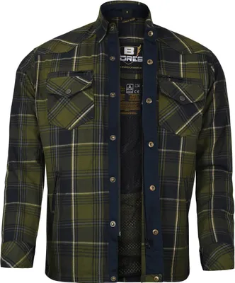 Image de Bores Lumberjack Premium chemise de moto, vert/noir/blanc, L