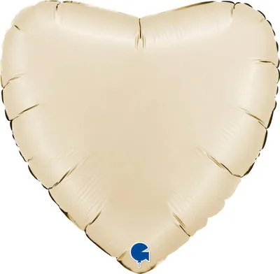 Zdjęcie produktu dla Balon Foliowy - Satynowe kremowe serce 60 cm, Grabo