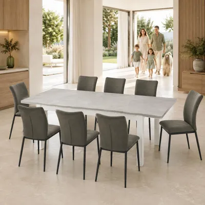 INSPIRO Essgruppe – Platz für gemeinsame Mahlzeiten mit der Familie, KI-generiertes Bild