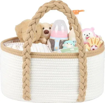 Produktbild von Baby-Windeltasche – Organizer mit abnehmbaren Fächern – robustes Baumwollmaterial – ideal für unterwegs