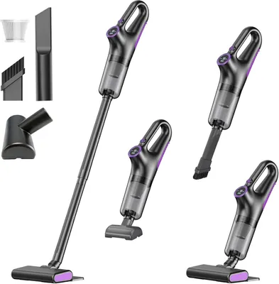 Produktbild von 2-in-1 Tragbar Handstaubsauger, 15000Pa Kabelloser Staubsauger, Stabstaubsauger mit LED-Anzeige, HEPA-Filter, Staubsauger für Zuhause & Hartholzboden