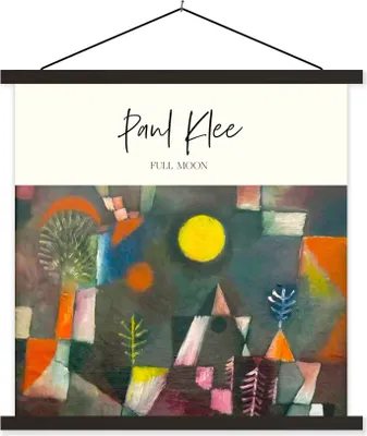 Produktbild von MuchoWow® Textilposter Paul Klee - Vollmond - Kunst 60x60 cm mit schwarzem Rahmen - Posteraufhänger