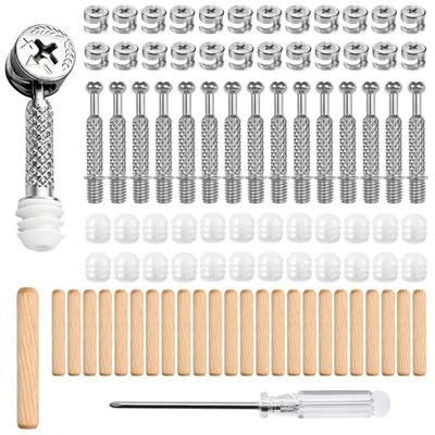 Productafbeelding van 100 Stuks 3-in-1 Excentrische Meubelverbindingen Set voor meubelmontage