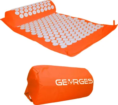 Produktbild von Akupressurmatte mit Kissen & Tasche 68 x 42cm - lindert Rücken-, Nacken- & Kopfschmerzen, fördert Durchblutung - Nagelmatte Massagematte Yantramatte