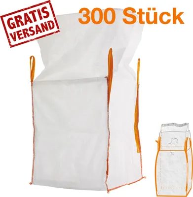 Produktbild von 240x Transportsack Big Bag 90x90x110 cm mit Schürze 1000kg Abfallsack Laubsack