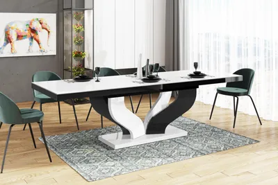 Produktbild von Design Esstisch Tisch HEB-222 Hochglanz ausziehbar 160 bis 256 cm